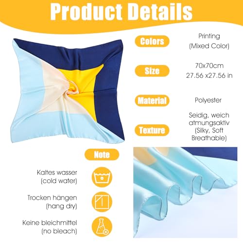 Fashion Head Scarf for Women Hair,27inch Square Bandana Lightweight Neck Tie Head Scarves Sleeping for Bag Hair Wraps2