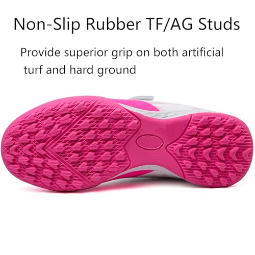 Kids Turf Soccer Shoes Boys Girls Youth Indoor Outdoor Soccer Cleats Football Shoes (Toddler/Little Kid/Big Kid)4