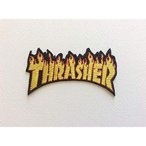 Blue Hawaii M081 patch / patch, motief Skate, geel, 9,5 x 5,5 cm