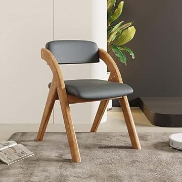 Sillas de Comedor Plegables de Madera con cojín, Ideales para Cocina, Sala de Estar, balcón y Oficina (Gris)
