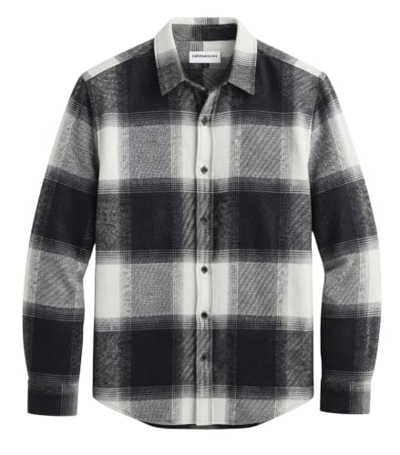 Image of DEEMOON Men's Premium Cotton Flannel Checkered Shirt | Full Sleeve Plaid Casual Button-Down Shirt | Soft Brushed Winter & Autumn Regular Fit, Office & Travel (Available in Plus Size)