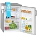 Bomann® Kühlschrank ohne Gefrierfach | Energieklasse D | 85cm | leise 39dB | 3 Ablagen | Türanschlag wechselbar | 133L | Kühlschrank klein mit Gemüsefach | Standardkühlschrank | VS 2195.1 inox