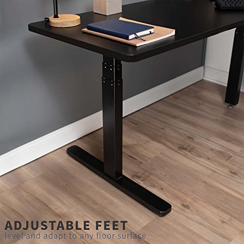 Vivo Electric Motor Height Adjustable Corner 3 Leg Standing Desk Frame, Frame Only, Sit Stand Ergonomic L Frame, Black, Desk-V130Eb #TOP7