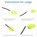 PATIKIL Fishing Float Foam, 15 Pack EVA Water Drop Strike Indicator Bobber Teardrop Floating for Crappie Trout Bass Fly Fishing, Yellow