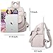 ASDSSRY Women Fashion Backpack Purse Waterproof Bookbags Travel Shopping Rucksack Convertible Ladies Shoulder Bag (Light Gray【PU】)