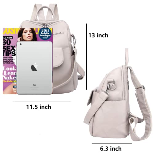 Image of Women Fashion Backpack Purse Waterproof Bookbags Travel Shopping Rucksack Convertible Ladies Shoulder Bag