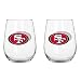 NFL San Francisco 49ers Curved Beverage Glasses (Pack of 2), 16-Ounce