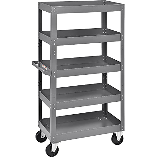 Carrito estantería de acero de 5 niveles, capacidad 800 lb