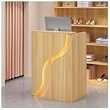 NQNFWCRJ Minimalistischer Empfangstheke Kassentheke mit Abgerundeten Ecken Vertiefte Seitenwände...