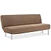 PETCUTE elastyczny pokrowiec na sofę, łóżko, futon, sofę bez boków, jasnobrązowy