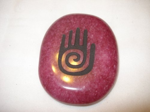 Hot New Item Nature's Totem Energy Gemstones - Pink Tourmaline Hopi Hand Represent "Life & Creative Healing" Worrystone