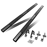 4 Inches Oval Tubing Side Step Nerf Bar Running Board Compatible with Ford F150 Super Cab 04-14,...