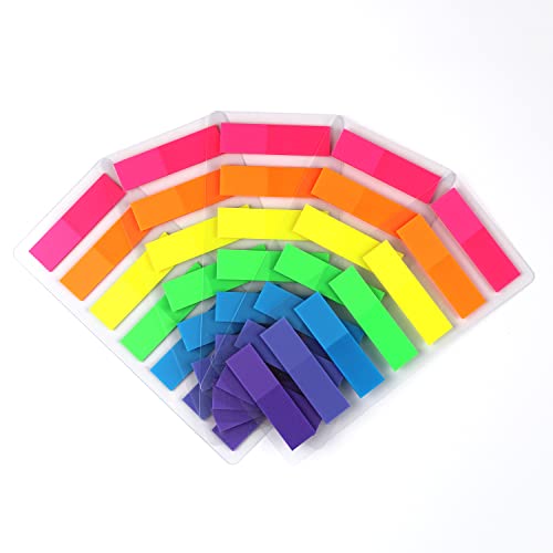 700 Stücke Haftstreifen Haftmarker Film Textstreifen Klebezettel Klebemarkierungen Kleine Fahnen Haftnotizen Tabs Beschreibbare Etiketten(7 Farben) Cover