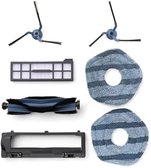 eufy Replacement Parts Kit for X10 Pro Omni, Roller Brush with Bristles and Rubber, Brush Guard, 2 Side Brushes, Washable Filter, and 2 Mop Cloths