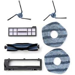 eufy Official Replacement Parts Kit for X10 Pro Omni, | Roller Brush with Bristles and Rubber, Brush Guard, 2 Side Brushes, Washable Filter, and 2 Mop Cloths.