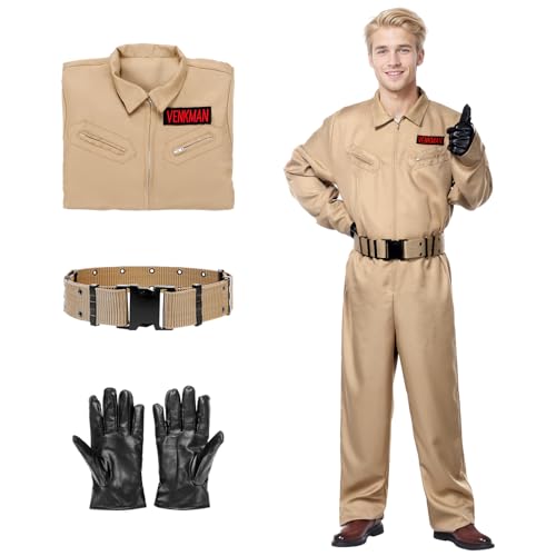 Ficlwigkis Beige Halloween Costume for Men - Movie-Themed Fa