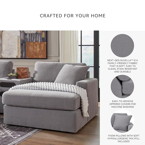 Image of Signature Design by Ashley Gray Sectional with Audio Console, Modmax
