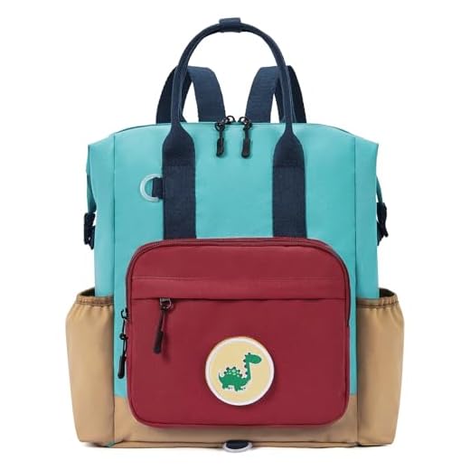 CLUCI Mochila infantil para meninos e meninas, mochila escolar infantil resistente à água para escola e viagens, mochilas infantis, 0-2 azul vermelho (com 4 padrões), Clássico