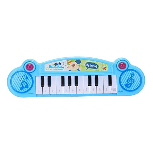POENVFPO Órgano Electrónico, Niños 12 Teclas Teclado de Piano Electrónico Juguetes de Instrumentos Musicales para Niños Mayores de Tres Años (BLUE)