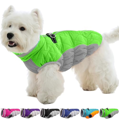 Image of Dog Coats for Small Dogs, Warm Dog Winter Jacket with Harness, S