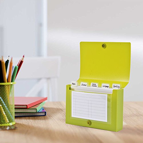 Doc It Index Card Holder 3" X 5" For Storing Recipe Cards, School Index Cards & More, 4-Pack Assorted Colors (00868-C) #TOP5