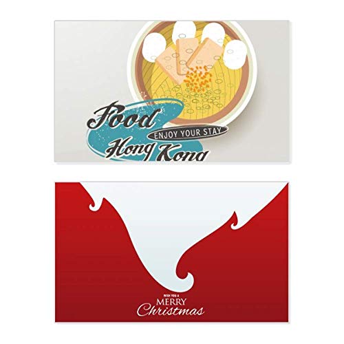 Carte de Noël Ramen de Hong Kong au style vintage original