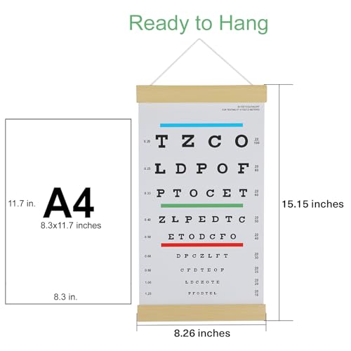 Image of NOYOC Snellen Eye Chart, Eye Charts for Eye Exams 10 Feet, Snellen Chart (Pack of 2)