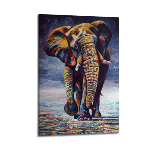 Poster éléphant pour raviver un mur vide, art mural moderne sur toile esthétique 20x30