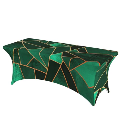 Nappe extensible élasthanne géométrique noir et or chic