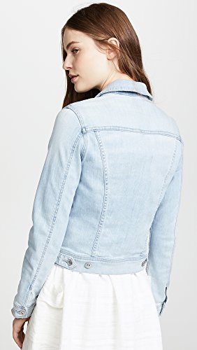 Ag Adriano Goldschmied Women's Robyn Fitted Stretch Denim Jacket, Salt Ruins, Large #TOP2