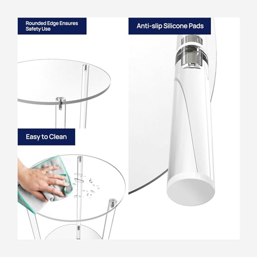 Mesa pequeña transparente resistente de acrílico para sala de estar 7