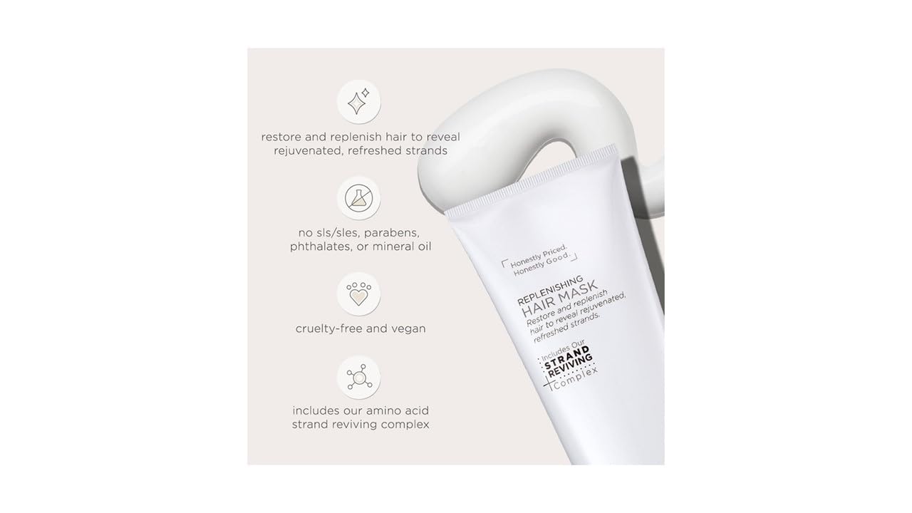 Root to End Replenishing Hair mask, 2 Fl Oz (Pack of 4), White