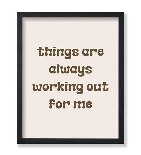 Poster Master Law of Attraction Poster - Things Are Always Working Out For Me Print - Positive Affirmations Art - Gift for Men, Women - Minimal Decor for Bedroom, Living Room, 24x32 Unframed Wall Art