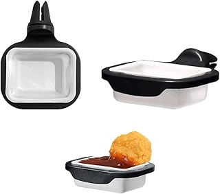 2Pack Sauce Holder for Car Sauce Holder Vent Dip Clip an in-car Sauce Holder for Dipping Sauces and Car Vent Ketchup All Vehicle Car Vent Sauce Dipping Dish Container (Black)