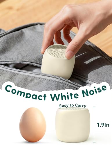 Image of Babelio White Noise Sound Machine (Pocket Mini Pro) | 1000mAh Large Battery, 25 Non-looping Sounds for Adults, Kids & Babies, Timer, Memory Function, Pocket-Sized & Travel Essentials, Cream Beige
