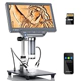 Elikliv EDM201 SE 7" Digital Microscope with 10 Inch Stand - 1200X Coin Microscope with Screen - 12M