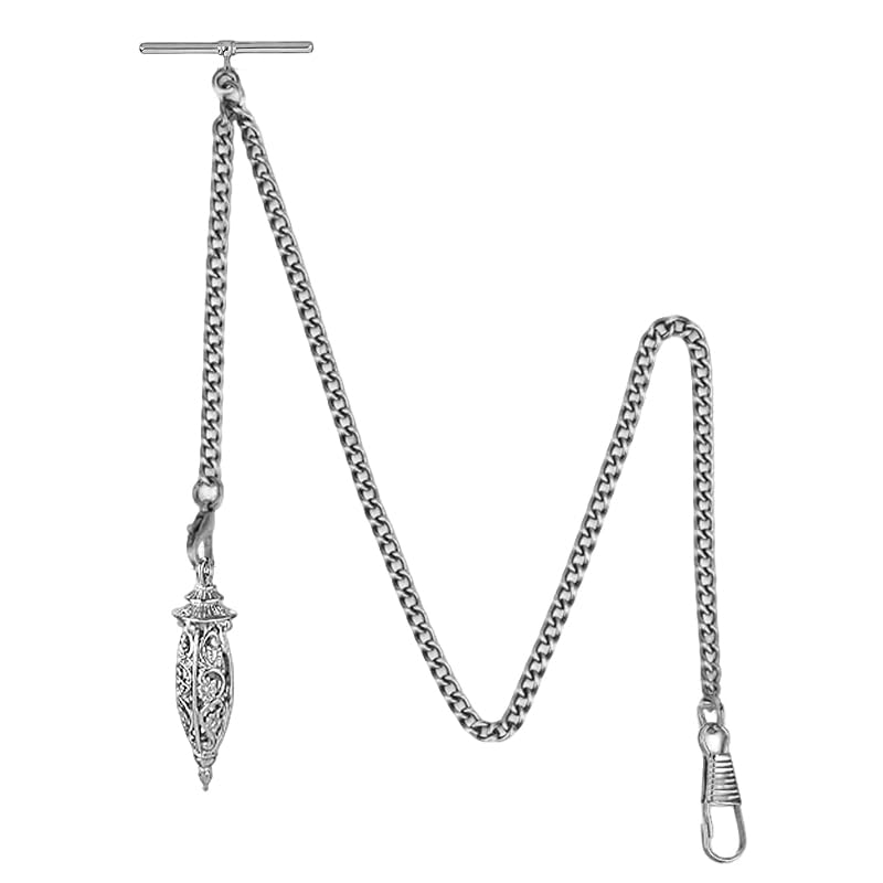 BOSHIYA Taschenuhrkette mit T Bar Endstück Gesamtlänge 73cm Doppel Albert T-Bar Taschenuhr Kette 3 Haken für Weste Knopfloch Gold