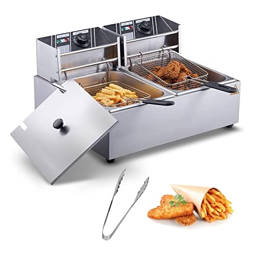 NuoNuoLe Commercial Deep Fryer with Basket, 3200W 12.7QT Electric Deep Fryers for Restaurant or Home, Detachable Large Capacity Stainless Steel Electric Oil Fryer with Temperature Control