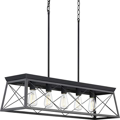 Progress Lighting P400048-031 Briarwood Chandeliers, Ceruse Black #TOP8