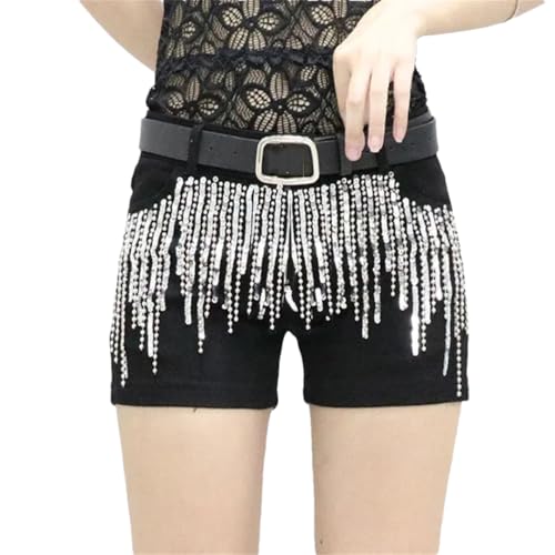 Short en jean à paillettes pour un look décontracté chic sans effort