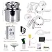 PKNYBZN 8L Milking Machine, Rechargeable Adjustable Suction Pulsation Vacuum Electric Milker, 2-in-1 Milking Machine with 304 Stainless Steel Buckets for Cows and Goats