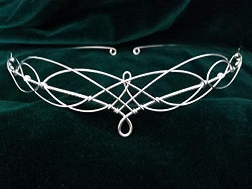 Elven Tiara Circlet Wedding Headpiece in Silver