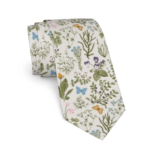 Herb Floral Ties For Men Novelty Funny Neckties Classic Fashion Men's Tie For Wedding Party Business Casual Gifts