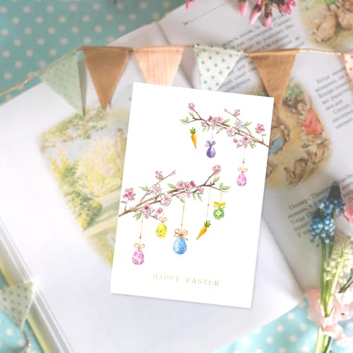 Cartes de vœux de Pâques aquarelle pour envoyer de l'amour à vos proches ce printemps