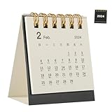 Tofficu Tischkalender Kleiner Schreibtischkalender Freistehend Spiralbindung Dickes Papier Büro und Wohnraumplaner