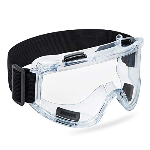 Poonstyling Gafas de seguridad, gafas protectoras médicas que se ajustan a las gafas Gafas unisex ultra transparentes antivaho Cover