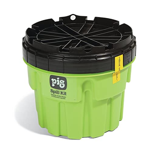 PIG Corporation Hazmat Spill Kit in 20-Gallon High-Visibility Container, 11-Gallon Absorbency, Absorbs Hazardous Materials, Hi-Viz Drum, KIT312 - Thumbnail 2