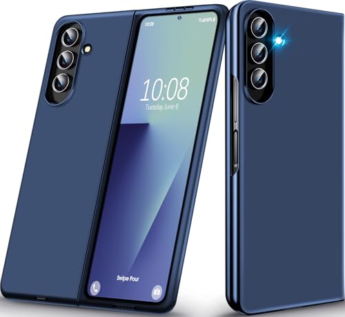 Galaxy Z Fold 7 PC Coque de protection élégante et fine bleu mat