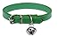 Green Leather Pet collars for Cats,Baby Puppy Dog,Adjustable 8"-10.5" Kitten Collar with Bell