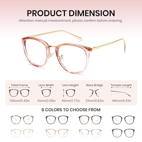 Image of Cyxus Stylish Blue Light Glasses for Woman, Lightweight Computer Glasses for Screen Time Anti Eye Strain for Work, Daily Use